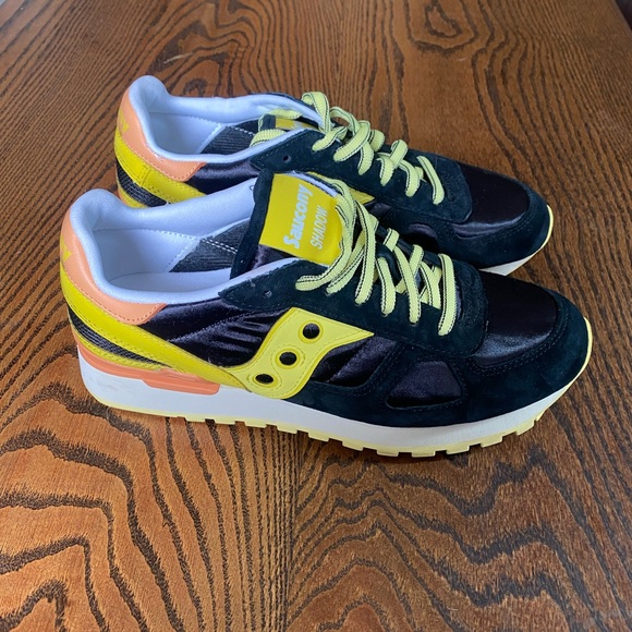 Saucony Black and Yellow Women's Athletic Shoes - Picture 2 of 6